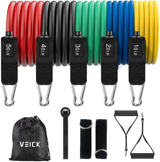 VEICK Resistance Bands Exercise Bands Workout Bands Resistance Bands for Working Out with Handles for Men and Women Exercising Bands for Fitness Weights Work Out at Home
